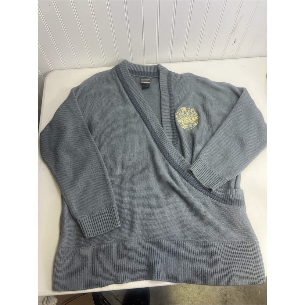 Outlander The Series Sweater Womens 3X Gray Crossover Wrap V-Neck